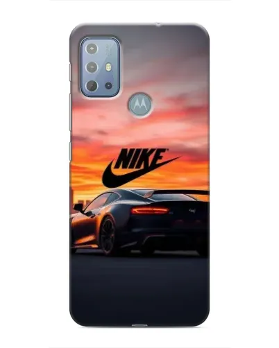Чехол для Motorola MOTO G20 с картинкой «Nike и суперкар»