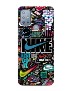 Чохол для Motorola MOTO G20 з картинкою «Яскравий колаж Nike»