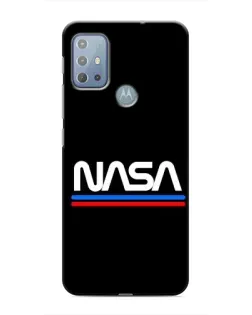 Чехол для Motorola MOTO G20 с картинкой «NASA — классика Red Blue»