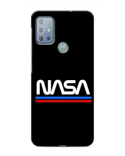 Чехол для Motorola MOTO G20 с картинкой «NASA — классика Red Blue»