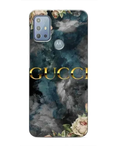 Чехол для Motorola MOTO G20 с картинкой «Абстрактные цветы Gucci»