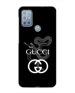 Чехол для Motorola MOTO G20 с картинкой «Gucci — серебряная змея»