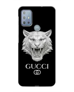 Чохол для Motorola MOTO G20 з картинкою «Gucci — срібний лев»