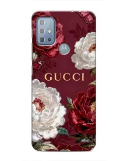 Чохол для Motorola MOTO G20 з картинкою «Gucci — бордові троянди»