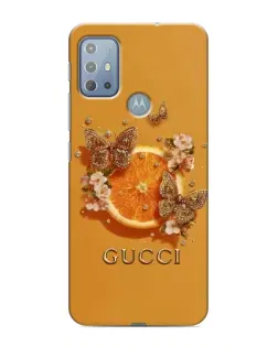 Чохол для Motorola MOTO G20 з картинкою «Gucci — золоті метелики»
