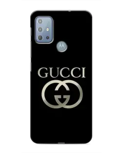 Чохол для Motorola MOTO G20 з картинкою «Gucci — золото на чорному»