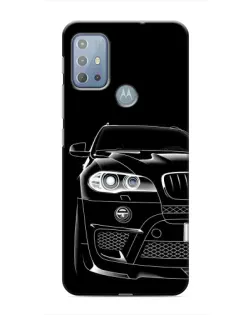 Чехол для Motorola MOTO G20 с картинкой «Темный силуэт BMW»