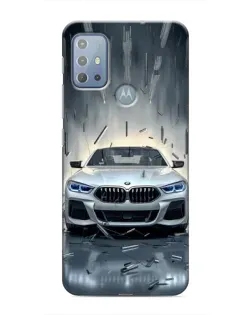 Чехол для Motorola MOTO G20 с картинкой «BMW в свете фар»