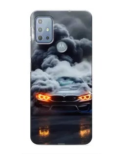 Чехол для Motorola MOTO G20 с картинкой «BMW в дыму»