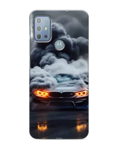 Чехол для Motorola MOTO G20 с картинкой «BMW в дыму»