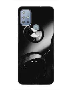 Чехол для Motorola MOTO G20 с картинкой «Эмблема BMW — макро»