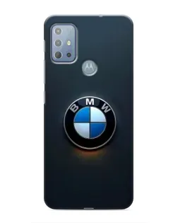 Чехол для Motorola MOTO G20 с картинкой «Логотип BMW — минимализм»