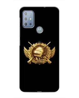 Чехол для Motorola MOTO G20 с картинкой «PUBG — оранжевый градиент»