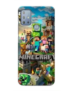 Чехол для Motorola MOTO G20 с картинкой «Замок Minecraft»