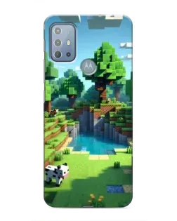 Чехол для Motorola MOTO G20 с картинкой «Minecraft летний день»