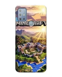 Чехол для Motorola MOTO G20 с картинкой «Minecraft панорама»