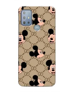Чехол для Motorola MOTO G20 с картинкой «Брендовый паттерн Микки»