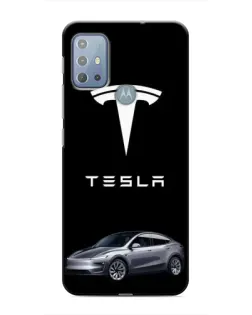 Чехол для Motorola MOTO G20 с картинкой «Tesla Model Y»