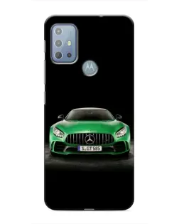 Чехол для Motorola MOTO G20 с картинкой «Mercedes — неоновый лого»