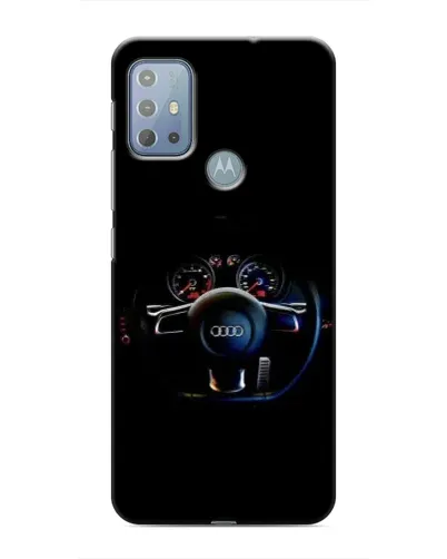 Чехол для Motorola MOTO G20 с картинкой «Салон Audi — руль»