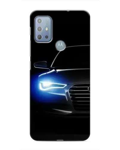 Чехол для Motorola MOTO G20 с картинкой «Неоновый взгляд Audi»