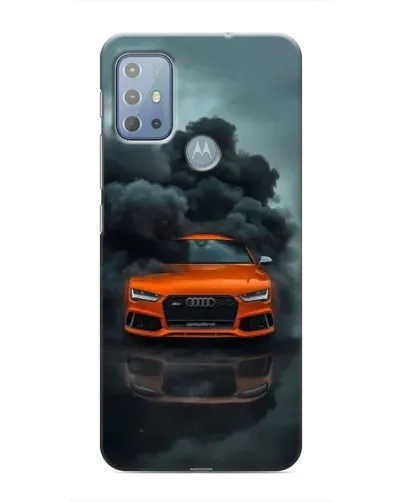 Чехол для Motorola MOTO G20 с картинкой «Audi в облаках дыма»