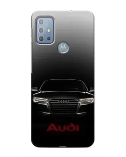 Чехол для Motorola MOTO G20 с картинкой «Audi — градиентный контур»