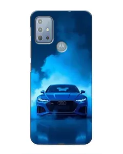 Чехол для Motorola MOTO G20 с картинкой «Audi — голубая энергия»