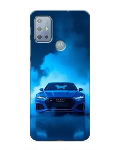 Чехол для Motorola MOTO G20 с картинкой «Audi — голубая энергия»