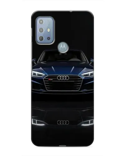 Чехол для Motorola MOTO G20 с картинкой «Audi — ночное отражение»