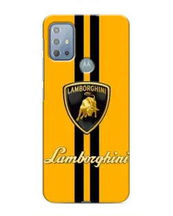 Чехол для Motorola MOTO G20 с картинкой «Lamborghini Stripe желтый»