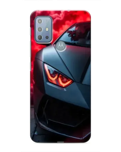 Чехол для Motorola MOTO G20 с картинкой «Lamborghini красное сияние»
