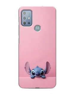 Чехол для Motorola MOTO G20 с картинкой «Stitch выглядывает»