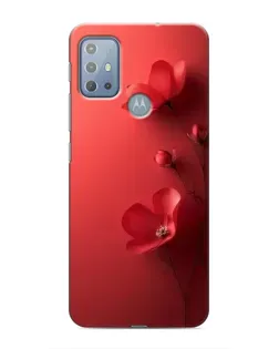 Чехол для Motorola MOTO G20 с картинкой «Маковые соцветия»