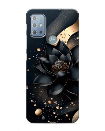 Чехол для Motorola MOTO G20 с картинкой «Черный лотос»