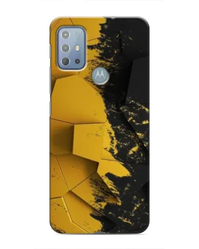 Чехол для Motorola MOTO G20 с картинкой «Золотые осколки геометрии»