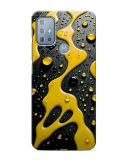 Чехол для Motorola MOTO G20 с картинкой «Жидкое желтое золото»