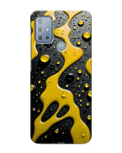 Чехол для Motorola MOTO G20 с картинкой «Жидкое желтое золото»