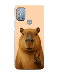 Чехол для Motorola MOTO G20 с картинкой «Капибара виктория» Чехол для Motorola MOTO G20 с картинкой «Капибара виктория»