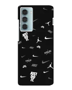 Чехол для Motorola MOTO G200 с картинкой «Nike Black Pattern»