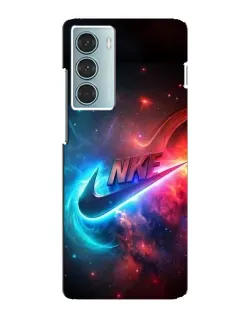 Чехол для Motorola MOTO G200 с картинкой «Огненный логотип Nike»