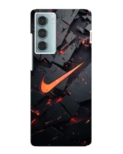 Чехол для Motorola MOTO G200 с картинкой «Nike — эффект разломов»