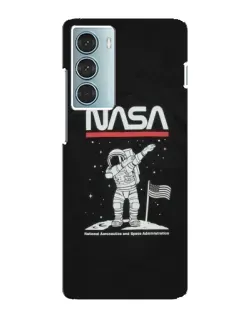 Чехол для Motorola MOTO G200 с картинкой «NASA — шагаем по Луне»