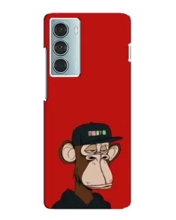 Чехол для Motorola MOTO G200 с картинкой «Bored Ape — красный фон»