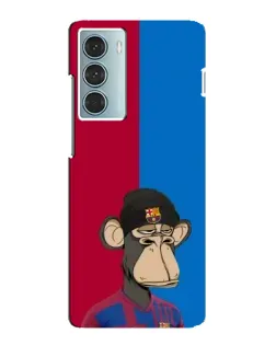 Чехол для Motorola MOTO G200 с картинкой «Bored Ape — фанат Барсы»