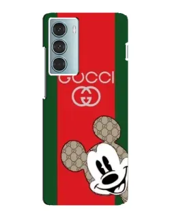 Чехол для Motorola MOTO G200 с картинкой «Gucci — полосы и Микки»