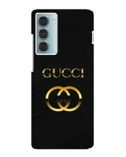 Чехол для Motorola MOTO G200 с картинкой «Золотой логотип Gucci»