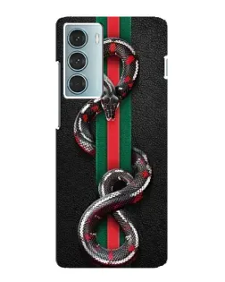 Чехол для Motorola MOTO G200 с картинкой «Gucci — змея на полосе»