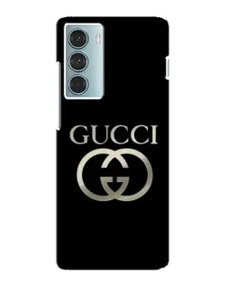 Чехол для Motorola MOTO G200 с картинкой «Gucci — золото на черном»
