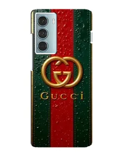 Чехол для Motorola MOTO G200 с картинкой «Gucci — фирменная полоса и золото»